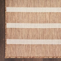 Jute & Ivory Striped Positano Outdoor Rug