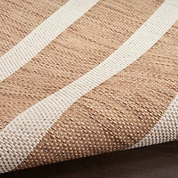 Jute & Ivory Striped Positano Outdoor Rug