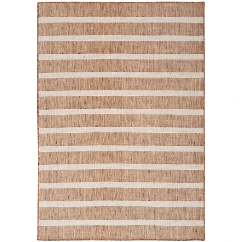 Jute & Ivory Striped Positano Outdoor Rug