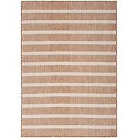 Jute & Ivory Striped Positano Outdoor Rug