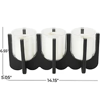 Black Hurricane Candle Holder 14 in.