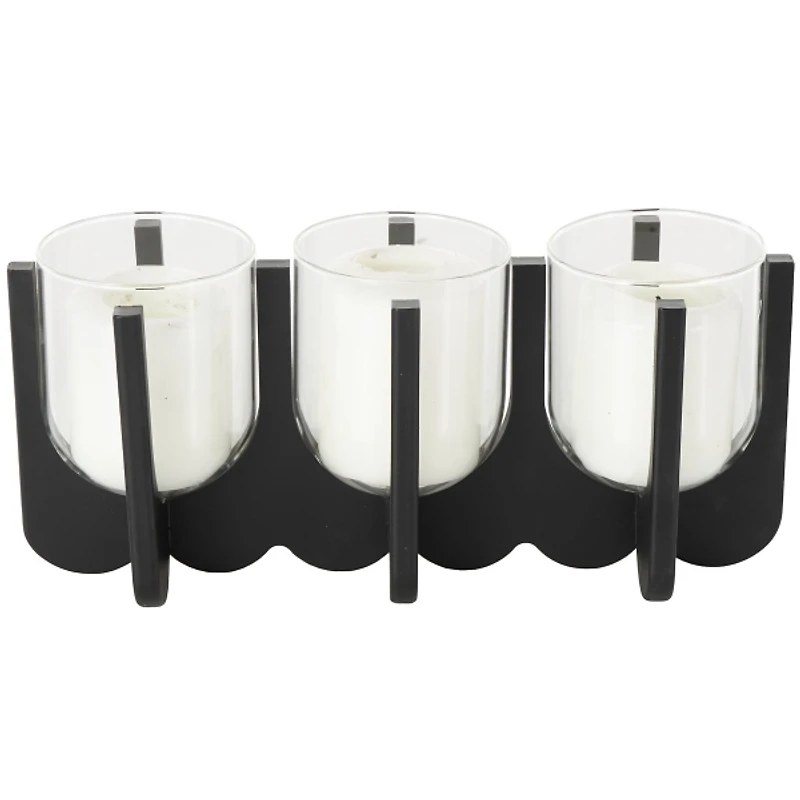 Black Hurricane Candle Holder 14 in.