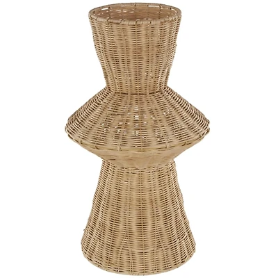 Handmade Tapered Rattan Vase