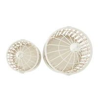 Brown and White Bamboo Bird Cages, Set of 2