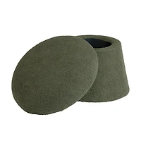 Drak Green Boucle Mushroom Storage Ottoman
