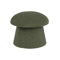 Drak Green Boucle Mushroom Storage Ottoman
