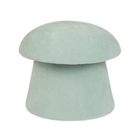Light Green Chenille Mushroom Storage Ottoman
