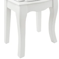 White Wood 4-Drawer Elena Jewelry Armoire