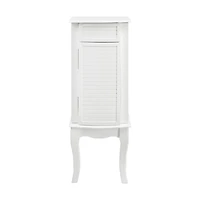 White Wood 4-Drawer Elena Jewelry Armoire