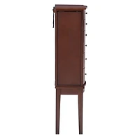 Walnut Wood 6-Drawer Maddie Jewelry Armoire