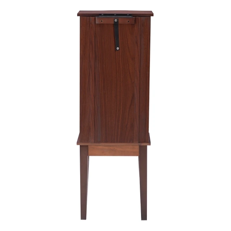 Walnut Wood 6-Drawer Maddie Jewelry Armoire