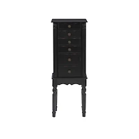 Black 5-Drawer Ollie Petite Jewelry Armoire