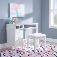 White Eva Mirrored 2-pc. Vanity Set