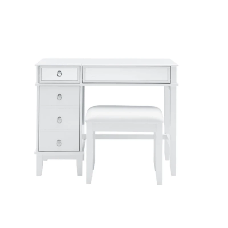 White Eva Mirrored 2-pc. Vanity Set