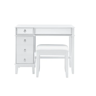 White Eva Mirrored 2-pc. Vanity Set