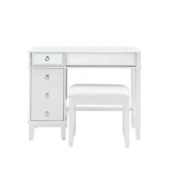 White Eva Mirrored 2-pc. Vanity Set
