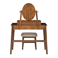 Walnut Lorna Tilting Mirror 2-pc. Vanity Set