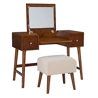 Walnut Viola Flip-Top 2-pc. Vanity Set