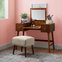 Walnut Viola Flip-Top 2-pc. Vanity Set