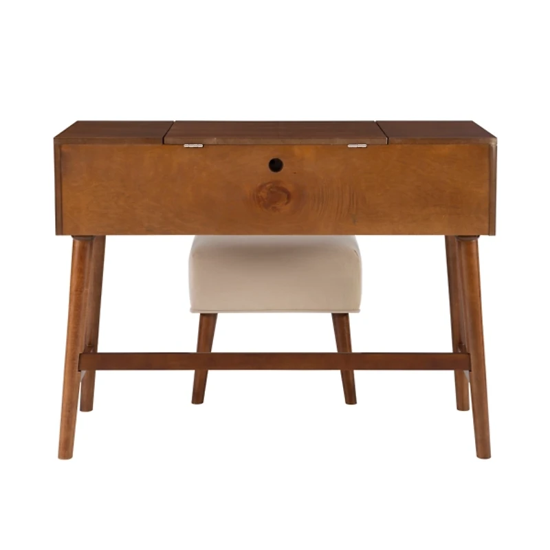 Walnut Viola Flip-Top 2-pc. Vanity Set
