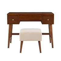Walnut Viola Flip-Top 2-pc. Vanity Set