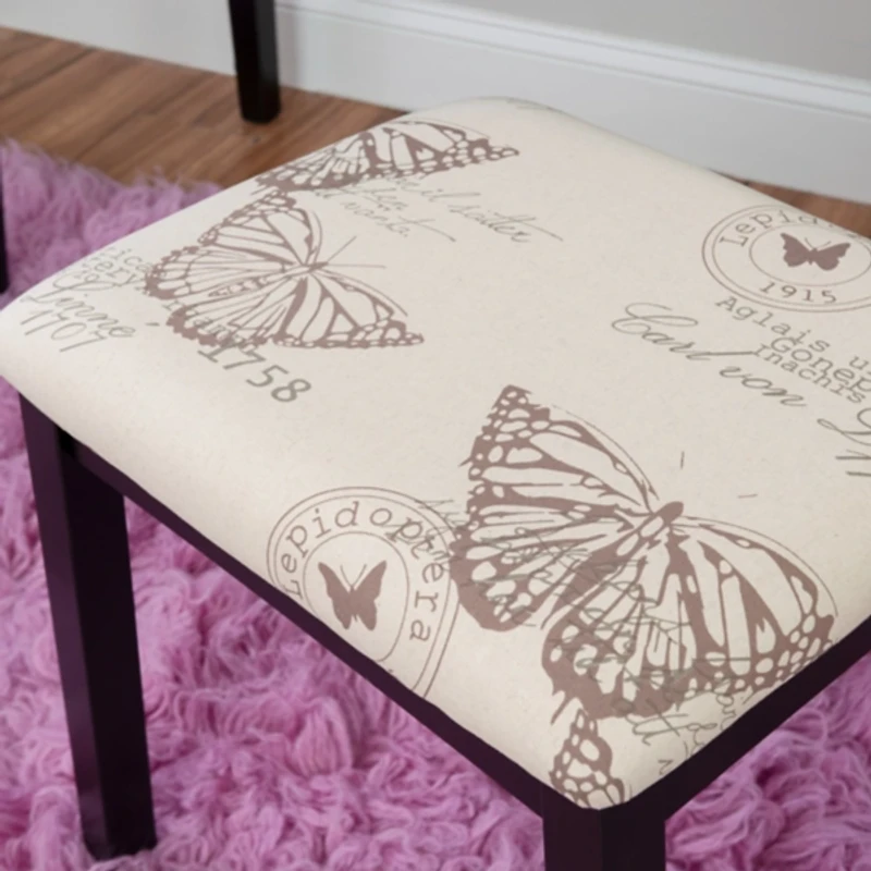 Black Virginia Butterfly 2-pc. Vanity Set