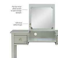 Silver Virginia Butterfly 2-pc. Vanity Set