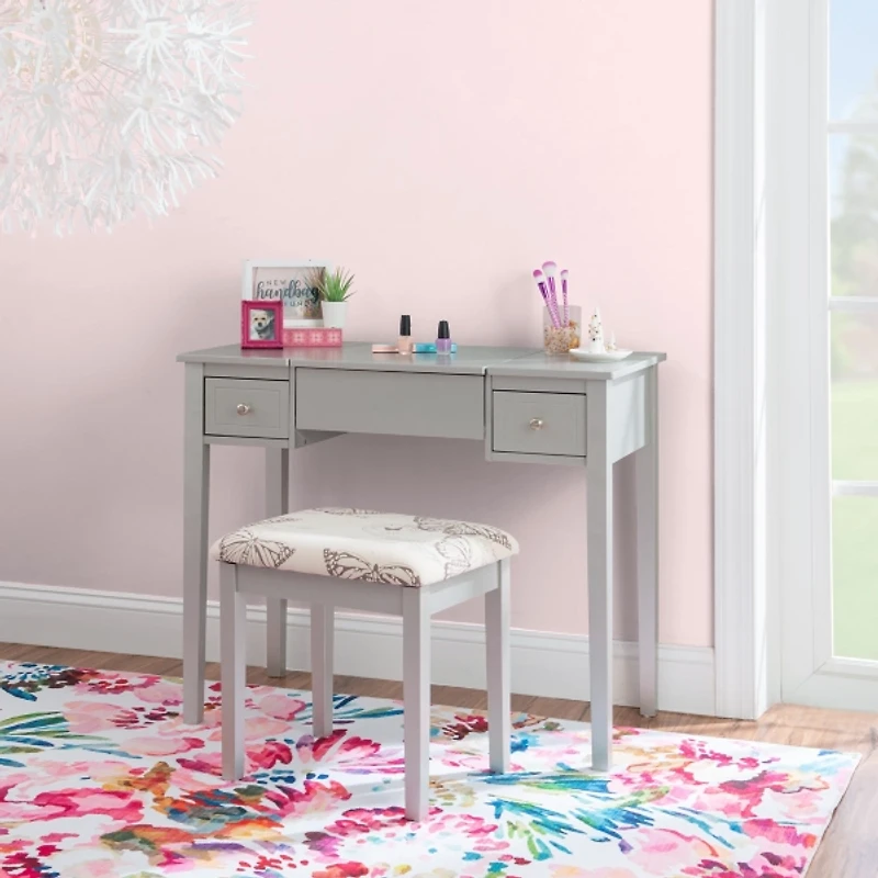 Silver Virginia Butterfly 2-pc. Vanity Set