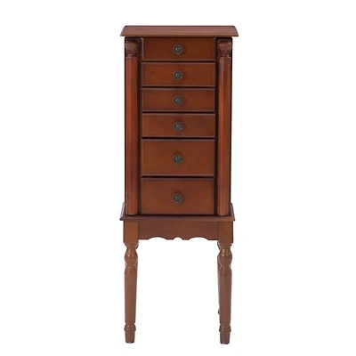 Cherry 5-Drawer Ollie Petite Jewelry Armoire