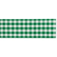 Green Checkered Four Leaf Table Runner