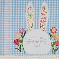 Blue Plaid Happy Bunny Reversible Table Runner
