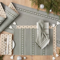 Balsam Fir Tree Jacquard Table Runner