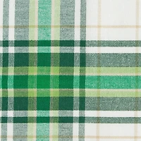Green and White Plaid Tablecloth