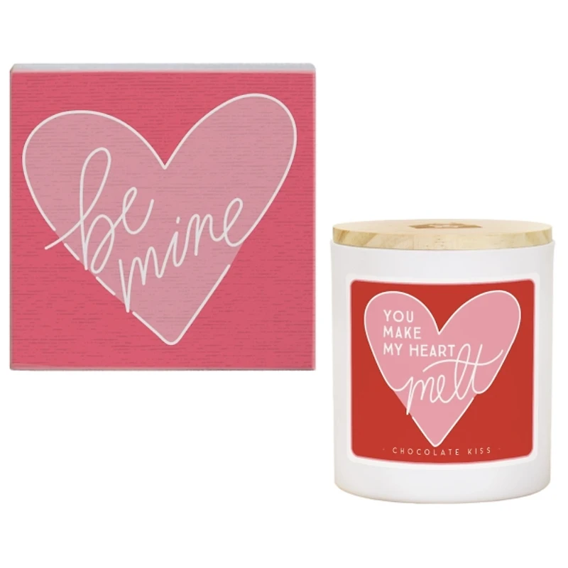 Be Mine Sign and Candle 2-pc. Gift Set