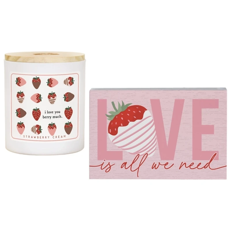 All We Need Sign and Candle 2-pc. Gift Set