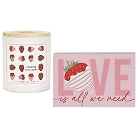 All We Need Sign and Candle 2-pc. Gift Set