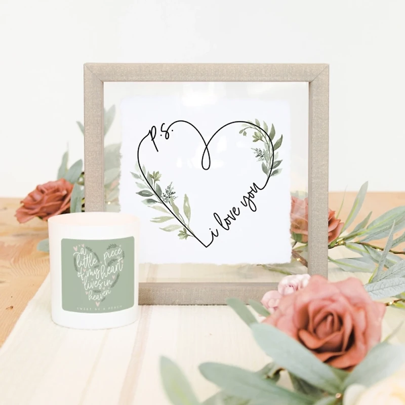 P.S. I Love You Sign and Candle 2-pc. Gift Set
