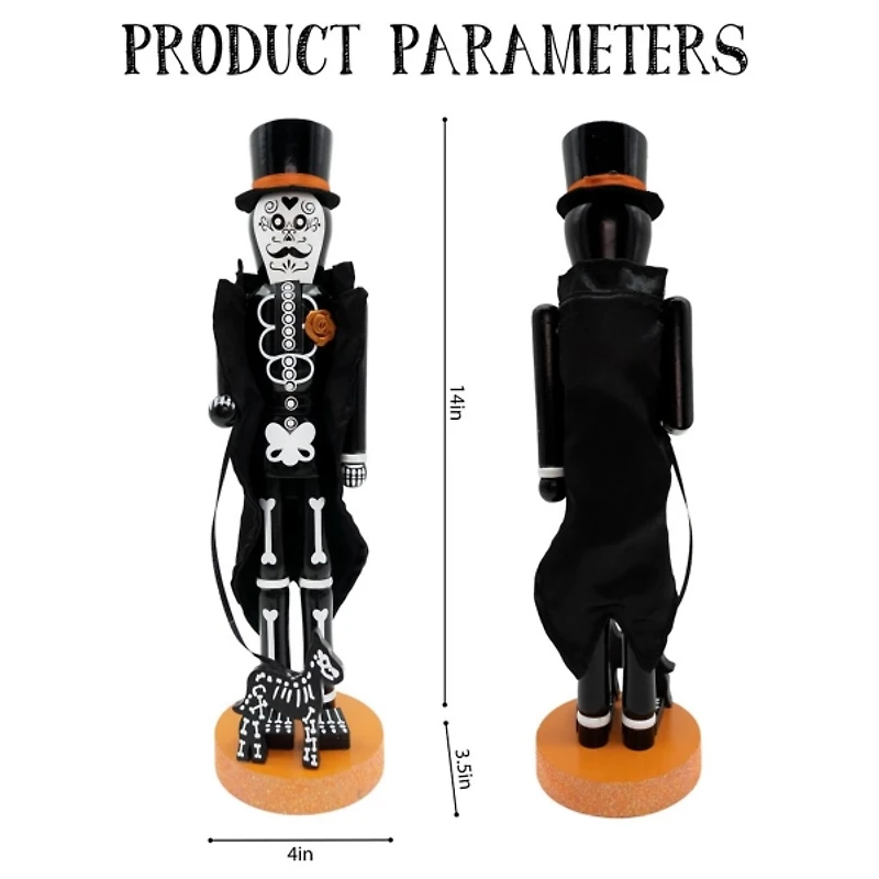 Skeleton Man and Dog Halloween Nutcracker