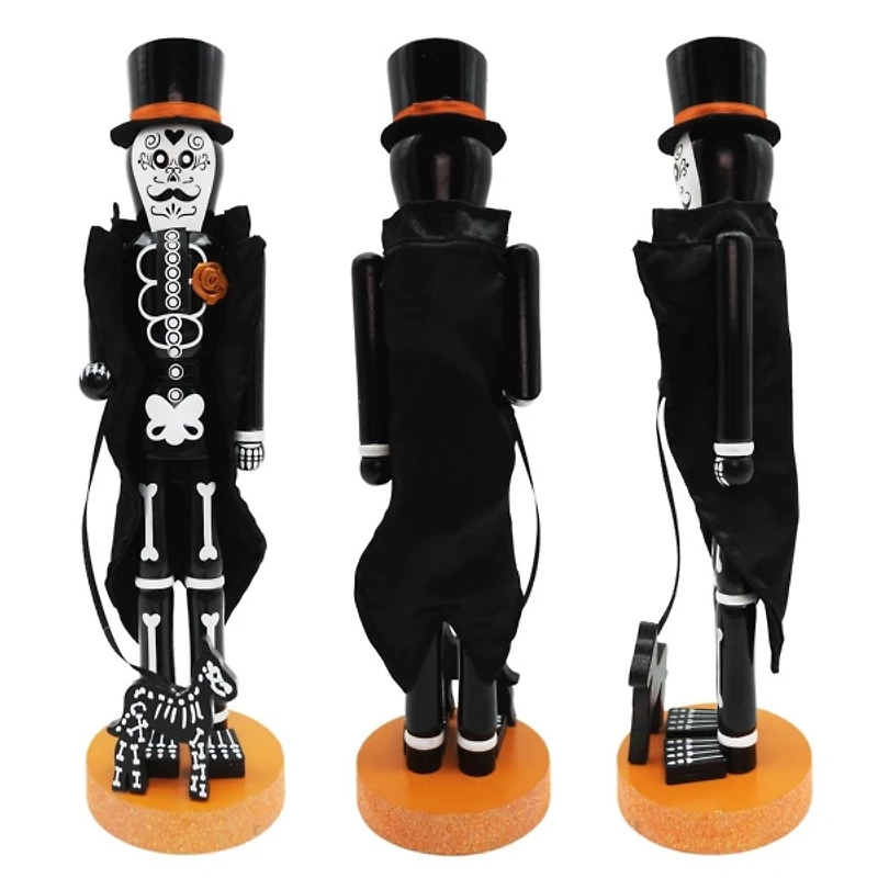 Skeleton Man and Dog Halloween Nutcracker