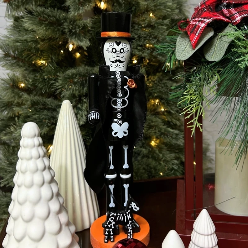 Skeleton Man and Dog Halloween Nutcracker