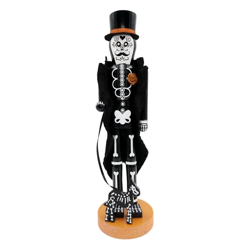 Skeleton Man and Dog Halloween Nutcracker