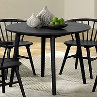 Black Round Veneten Dining Table