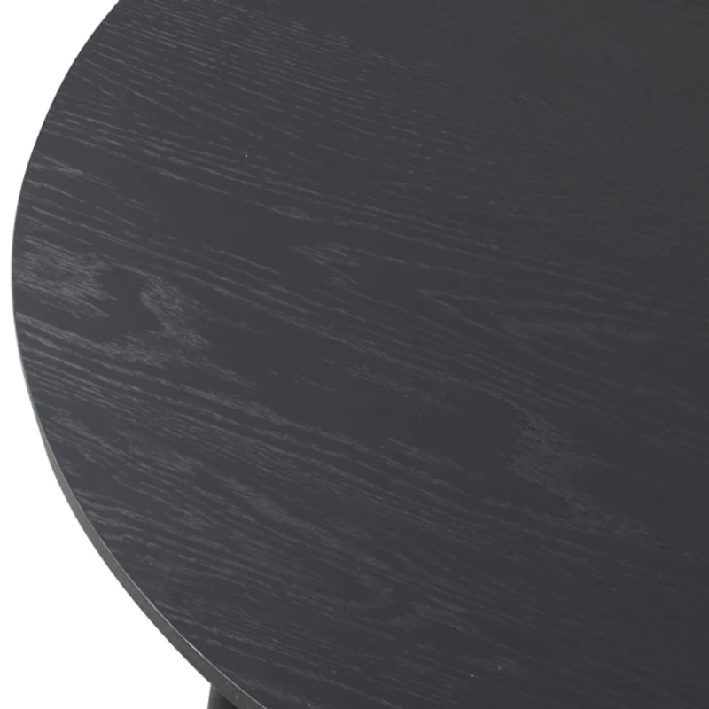 Black Round Veneten Dining Table