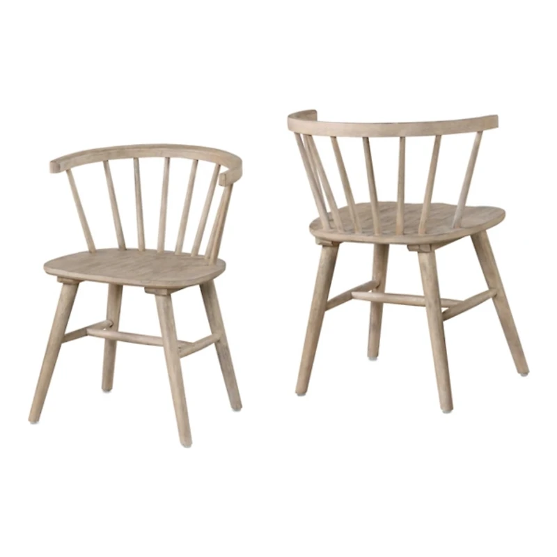 Natural Oak Veneten Dining Chairs, Set of 2