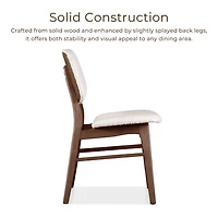 Ivory Boucle Walnut Aspen Dining Chairs, Set of 2