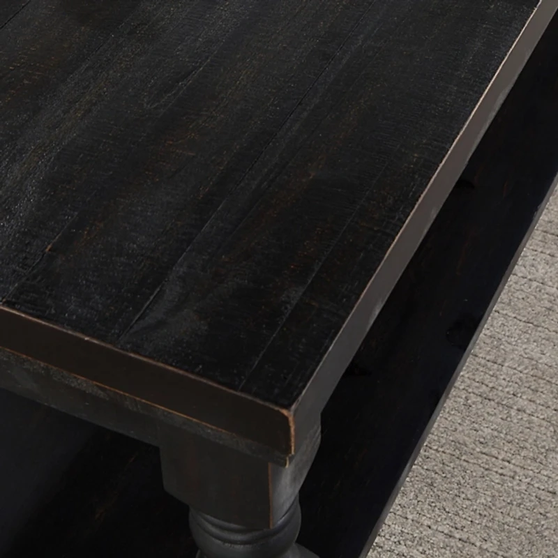 Antique Black Wood Henley Console Table