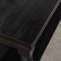 Antique Black Wood Henley Console Table