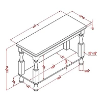 Antique Black Wood Henley Console Table
