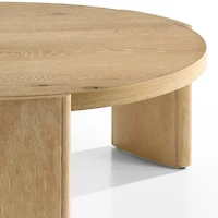 Natural Oak Wood Round Ashford Coffee Table