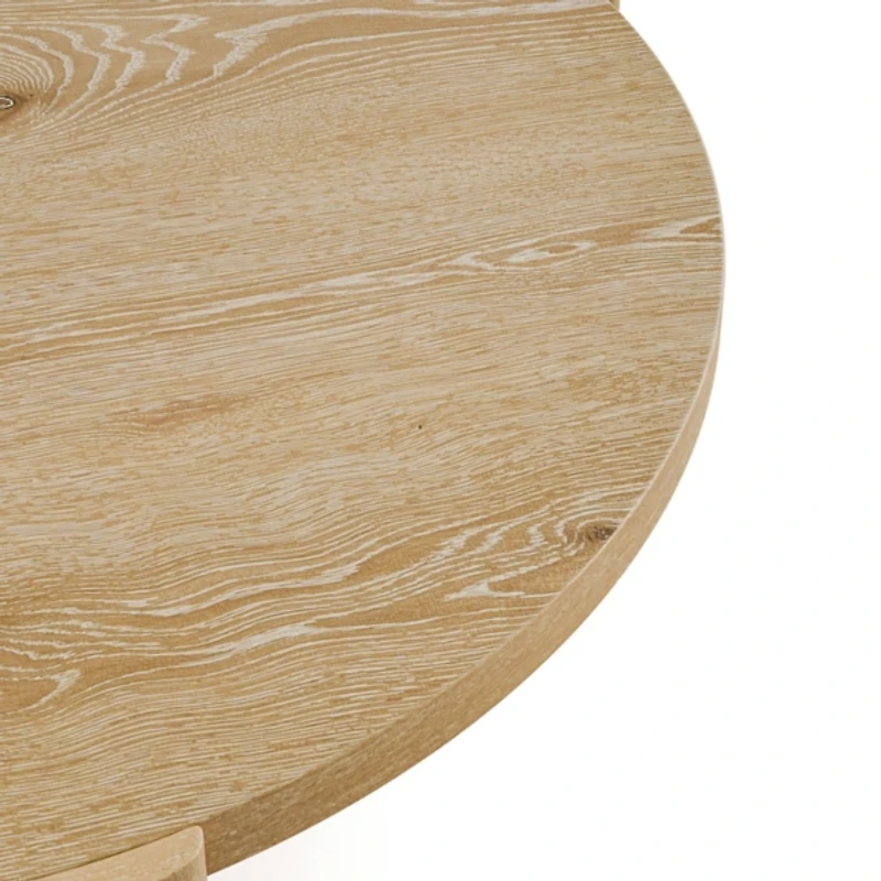Natural Oak Wood Round Ashford Coffee Table